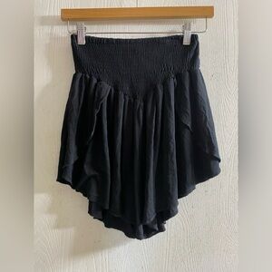 Earthbound Trading Co Boho Black Flowy Shorts Women Sz Small